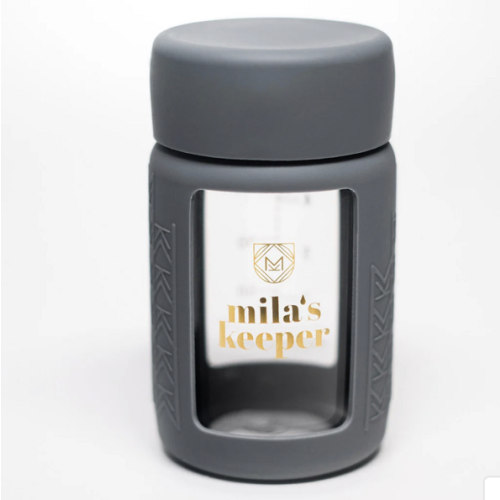Black (nighttime pumping) Glass Milk Storage bottles (set of 2)