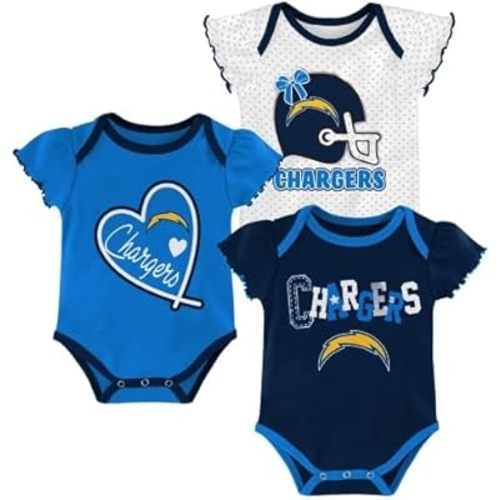 Outerstuff NFL Teams Newborn Baby and Infant Short Sleeve Bodysuit 3-Pack (0-18M)