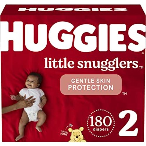 Baby Diapers Size 2 (12-18 lbs), 180ct, Huggies Little Snugglers
