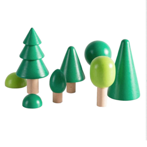 8 Pcs Wooden Trees Toy Set