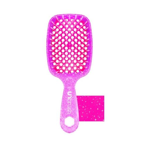 UNbrush Detangler Hair Brush - Glitter Rose Quartz