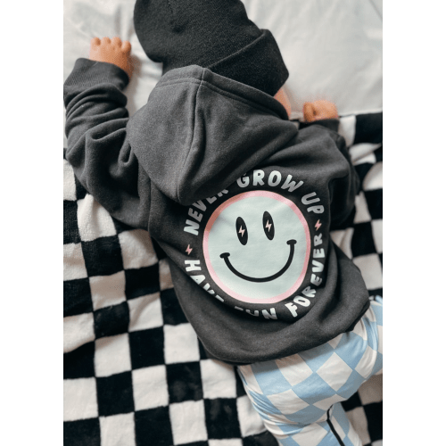 Never Grow Up Hoodie - Teal | Little Trouble