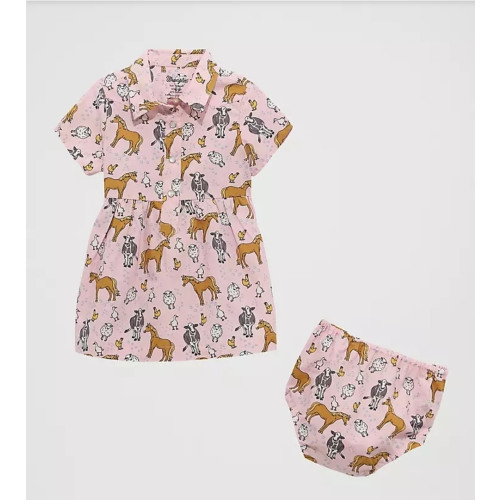 Little Girl's Printed Western Snap Dress | GIRLS | Wrangler®