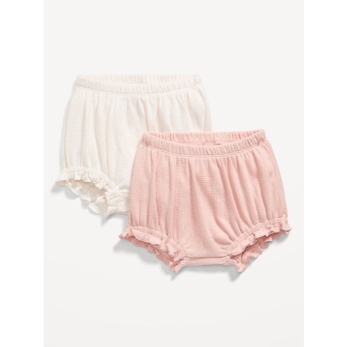 2-Pack Waffle-Knit Bloomer Shorts for Baby