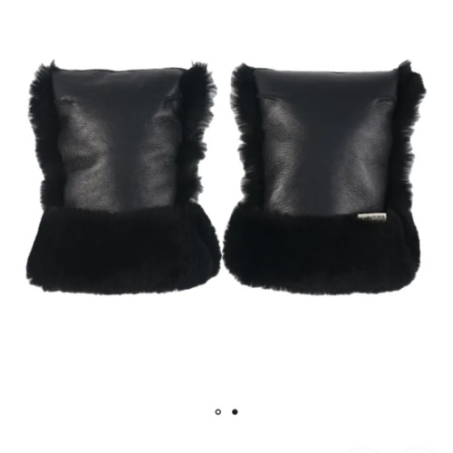 BINIBAMBA - Lambskin stroller mittens - Black | Smallable