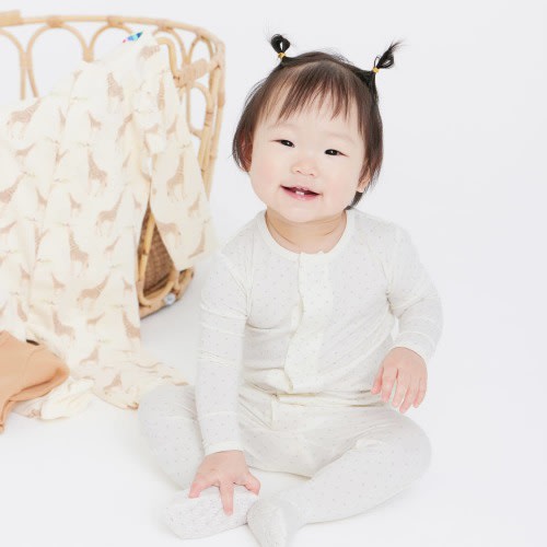 pin dot cream modal magnetic parent favorite footie