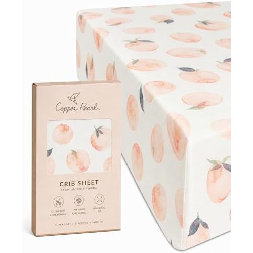 Copper Pearl Premium Knit Baby Crib Sheets for Boys and Girls Breathable and Soft, Fitted Crib Sheets for Standard Baby Mattresses, Caroline