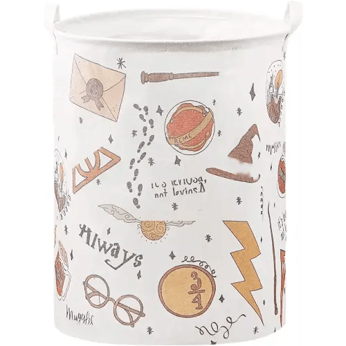 Nursery Decor,Baby Laundry Large Hamper Basket Foldable With Waterproof Pe Coating,Magic Dirty Clothes Basket for Kids,Bedroom,Bathroom Set,Toy Bin,Boys and Girls Birthday Gifts(Round)