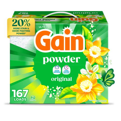 Gain Powder Laundry Detergent, Original Scent, 154 oz, 167 Loads