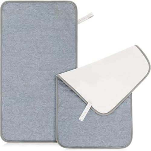 Diaper Changing Pad Liner - 2 Packs 14.5"×26.5" Travel Waterproof Changing Mat Washable,Reusable Washable Liners for Dogs,Diaper Changing Pad for Adults,Table Pad Rectangle Grey