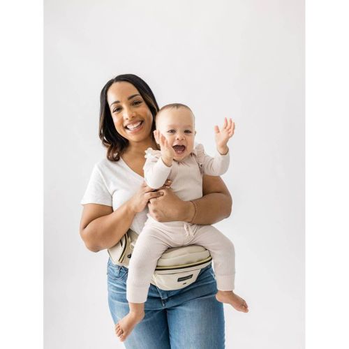 Tushbaby Vega Leather Hip Seat Baby Carrier - Cream: Minimum Weight Capacity 8 lbs, Maximum Weight Capacity 45 lbs, Product Weight 1.35 lbs