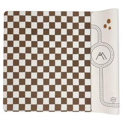 "LITTLE Bot Toffee Checkerboard and Road Nordic Baby Playmat"