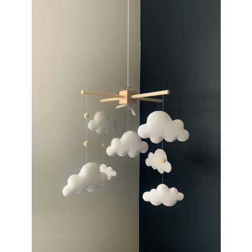 Baby mobile - cloud mobile - neutral baby mobile - neutral nursery - baby mobile clouds - mobile clouds