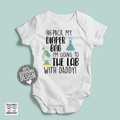 Scientist Baby Bodysuit | Lab Partner One Piece, Chemistry Daddy, Chemist Dad, Science Teacher, Scientist Gift Idea