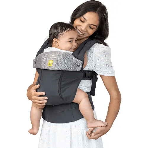 LÍLLÉbaby Complete All Seasons Ergonomic 6-in-1 Baby Carrier Infant to Toddler with Lumbar Support (7-45 Pounds), 360 Degree Baby Wearing & Multi-Position, Inward & Outward Facing (Charcoal & Silver)