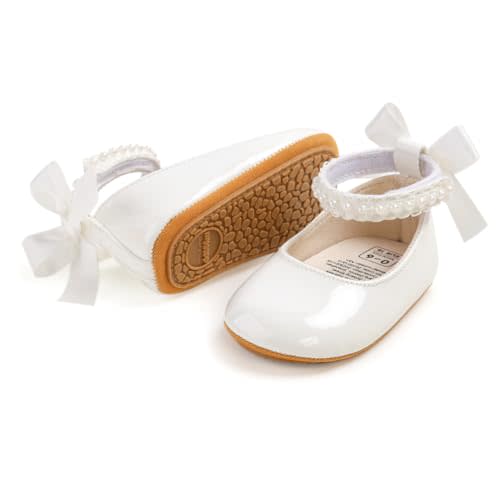 Baby Shoes Mary Jane Flats Non Slip Soft Sole Infant Toddler Sneakers First Walkers Party Christmas Dress Shoes