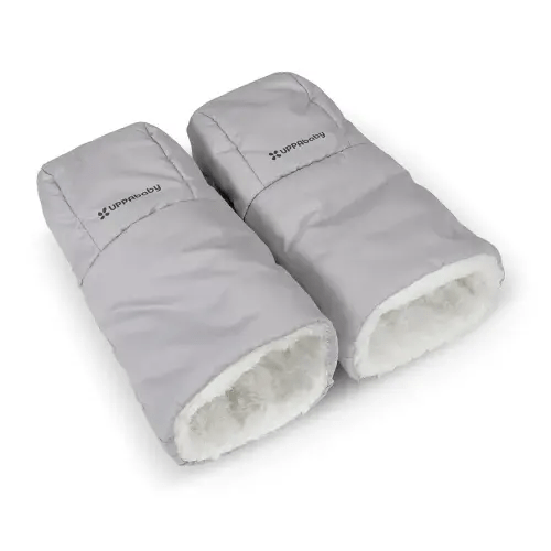UPPAbaby CozyHandmuff/Easily Attaches to Stroller Handlebars/Ultra-Plush, Weather-Proof Hand Protection/Stella (Grey)
