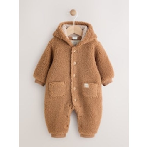 Buy Brown Borg Hooded Baby Pramsuit from Next USA