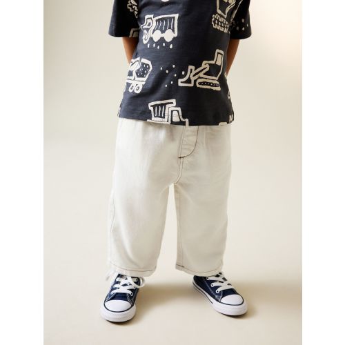 Ecru Wide Fit Jeans (9-18M)