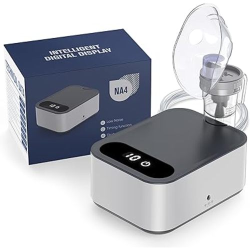 Nebulizer Compressor, Smart Nebulizer for Adults and Kids-Digital Display Nebulizer with Mask, Desktop Compression Nebulizer with Adjustable time, Used Both Home, as Well as on Work