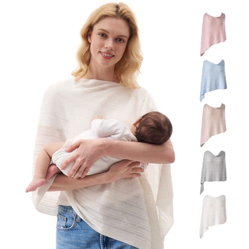 Momcozy Ultra-Light Nursing Cover for Breastfeeding, Soft Breathable Lyocell Fabric, Multi-Use Cover for Stroller & Pumping, Newborn Essentials Must Haves