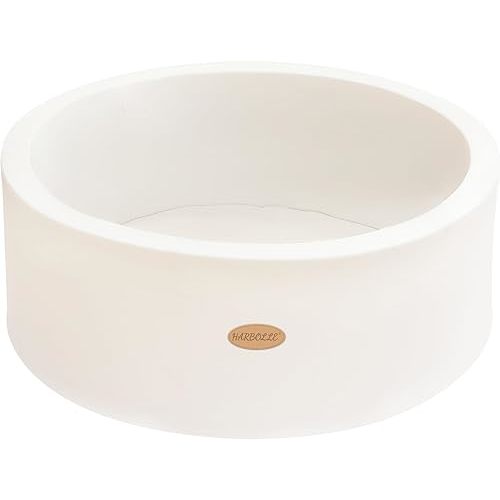 Baby Ball Pit Soft Round Memory Foam Ball Pits NOT Included Balls Indoor Outdoor Playpen for Babies Toddlers Kids Infants for Girls Boys, White