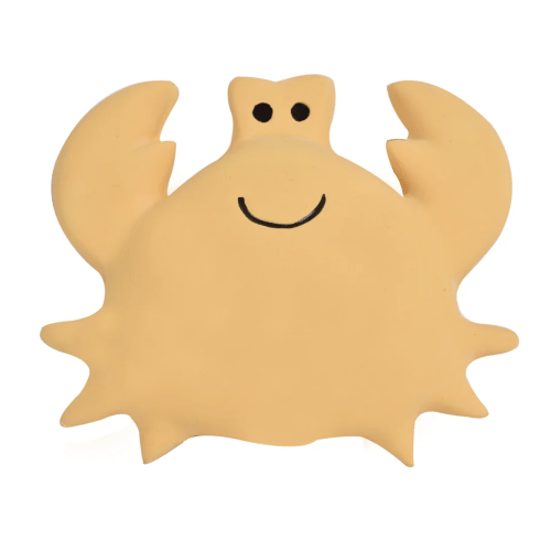 Crab Organic Natural Rubber Rattle, Teether & Bath Toy