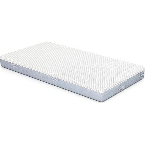 Crib Mattress, 52 x 27 Dual-Sided Comfort Baby and Toddler Mattress with Memory Foam, Waterproof, Breathable & Removable Cover with One of Side Cooling Fiber Fabric Specially Designed for Summer