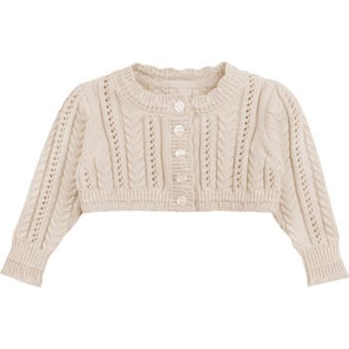 Looms Cable Pointelle Flat Collection - Cardigan, 6M
