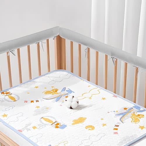 3PC New Teething Edge&Corner Guard Coverage Straps,Crib Rail Covers for Teething,Long Pieces (1 Length 51 in,width7in,2 Short Pieces (Length 27.5 in,Width 7 in) (Grey)