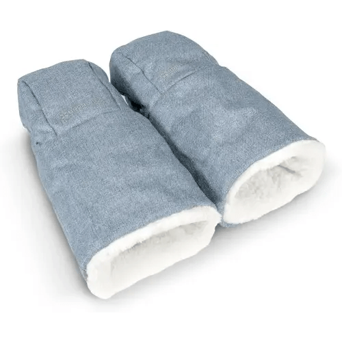 UPPAbaby CozyHandmuff - Easily Attaches to Stroller Handlebars - Ultra-Plush, Weather-Proof Hand Protection - Gregory (Blue Mélange)