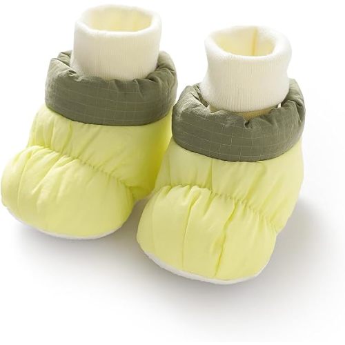 Baby Winter Booties, Cotton Fleece-Lined Soft-Soled Non-Slip Walking Shoes for 0-12 Months Infants, Thickened Warm Boots