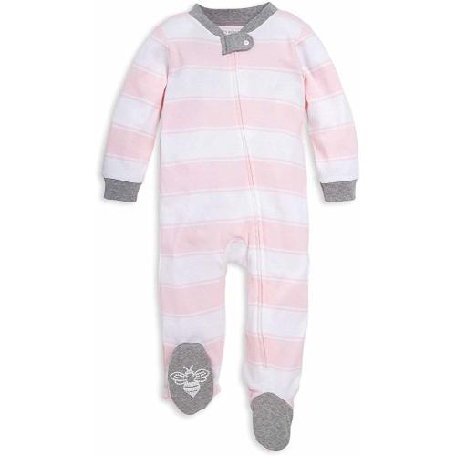 Burt's Bees Baby Baby Girls' Sleep and Play Pjs, 100% Organic Cotton One-Piece Romper Jumpsuit Zip Front Pajamas