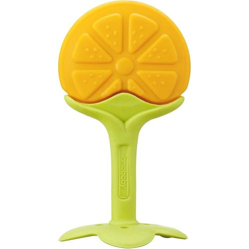 Innobaby Original Teethin Smart EZ Grip Fruit Teether and Sensory Toy for Babies and Toddlers in Citrus. BPA Free Teether