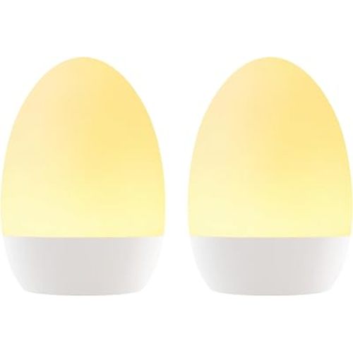 Night Light for Baby Nursery, Rechargeable Touch Egg Light with 17 Color Modes, Stepless Dimmable Baby Night Light for Breastfeeding & Kids Bedroom (White-2P)