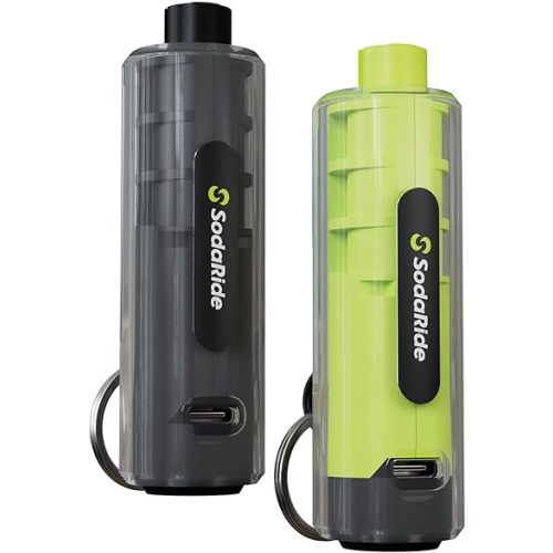 Window Breaker Seatbelt Cutter with Flashlight,2 in 1 Car Escape Tool Key Chain,Safe Hammer Glass Breaker Under Water,2 Pack, Black Green