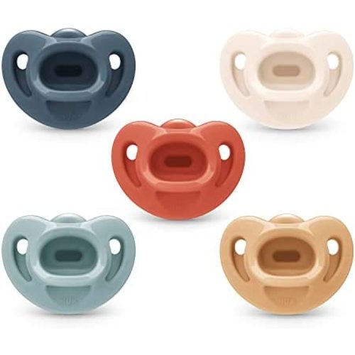 NUK Comfy Orthodontic Pacifiers, 0-6 Months, Timeless Collection, Pack of 5