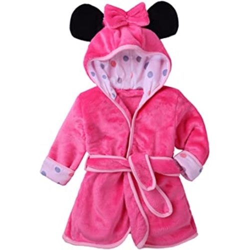 God Sweet Bowknot Hooded Robe Warm Soft Sleepwear Housecoat