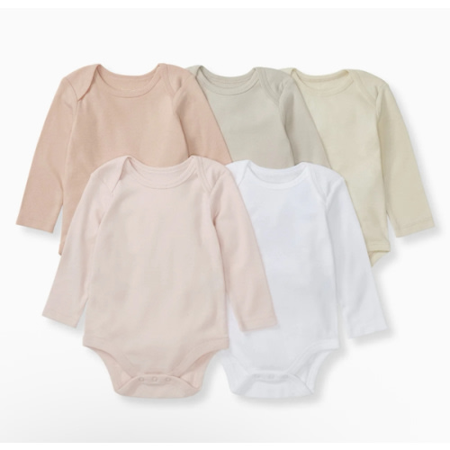Solid Organic Cotton Long Sleeve Baby Bodysuits 5 Pack - Pink Sand – Burt's Bees Baby