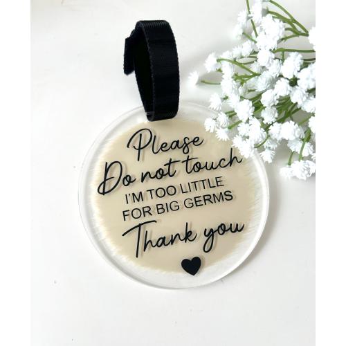 Please Do Not Touch Pram Sign, Do Not Touch Baby Sign, Pram Tag, Pushchair tag, New Baby, Germs