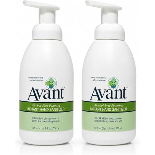 Avant® Alcohol Free Foaming Hand Sanitizer, 18 Oz Bottle 2 Pack, Unscented