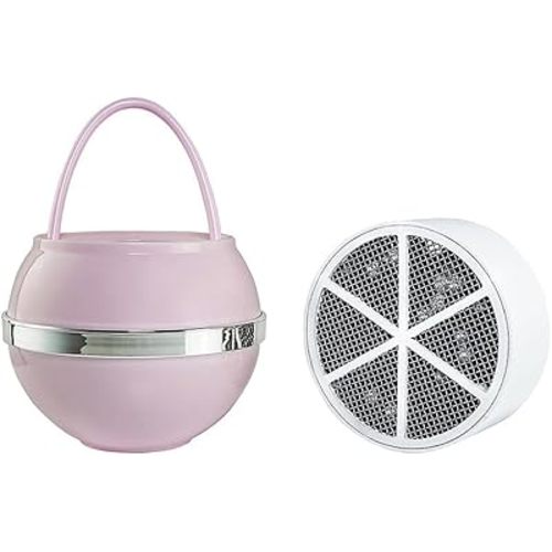 Crystal Quest Bath Ball & Replacement Filter Cartridge Bundle - Water Filter System-Reduce Contaminants for Softer &Smoother Skin-Effortless & Quick Installation|Bundle and Save (Pink)