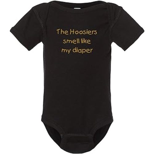 Purdue Fan TheHoosiers Smell Like My Diaper Funny Baby Bodysuit Gift Outfit