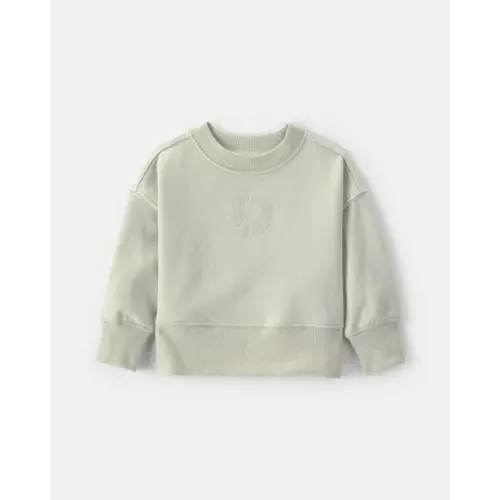 Baby Girl OshKosh Logo French Terry Pullover Sweatshirt - Green - OshKosh B'gosh | Carter's