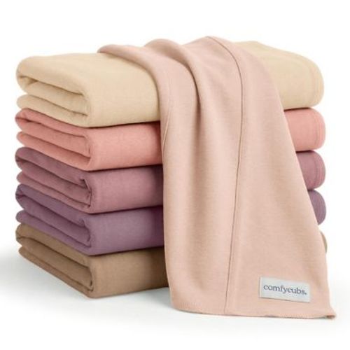 Comfy Cubs Baby Burp Cloths Set Pack of 6 - Large, 6-Layer, Ultra Absorbent Soft 100% Cotton for Infants - Multi Girl
