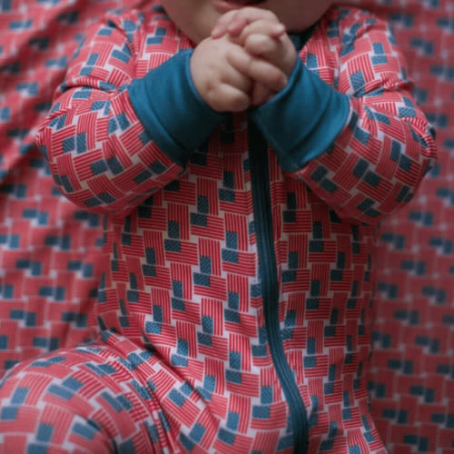 Baby Zip Up - American Flag Print – BURLEBO