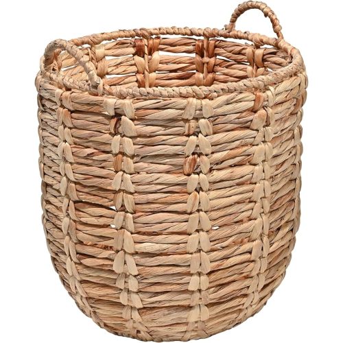 happimess Laurel Hand-Woven Abaca Storage Basket 19", Natural