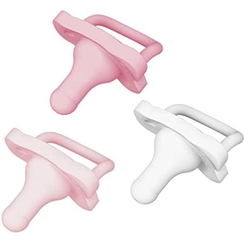 Dr. Brown’s HappyPaci 100% Silicone Pacifier 0-6m, BPA Free, White, Pink, Light Pink 3-Pack