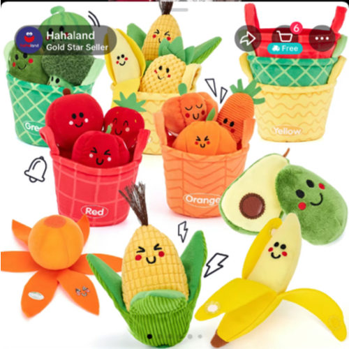 Hahaland 16Pcs My First Fruit Vegetable Color Sorting Play Food-Crinkle,Rattle,preschool Toy,Baby Toys 6-12 Months Montessori learning Toys for 1 Year Old Boy Girl Gifts,Mothersdaygift/Newborngift,summervibes - TikTok Shop