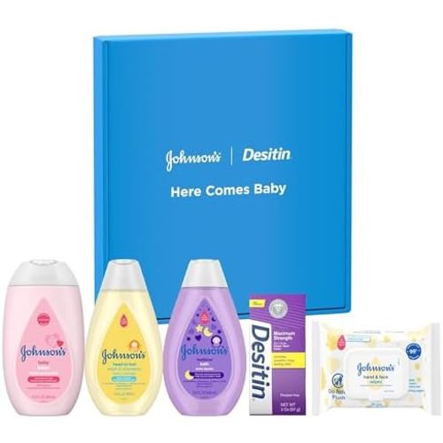 Johnson's Baby Here Comes Baby Gift Set, 5 Items